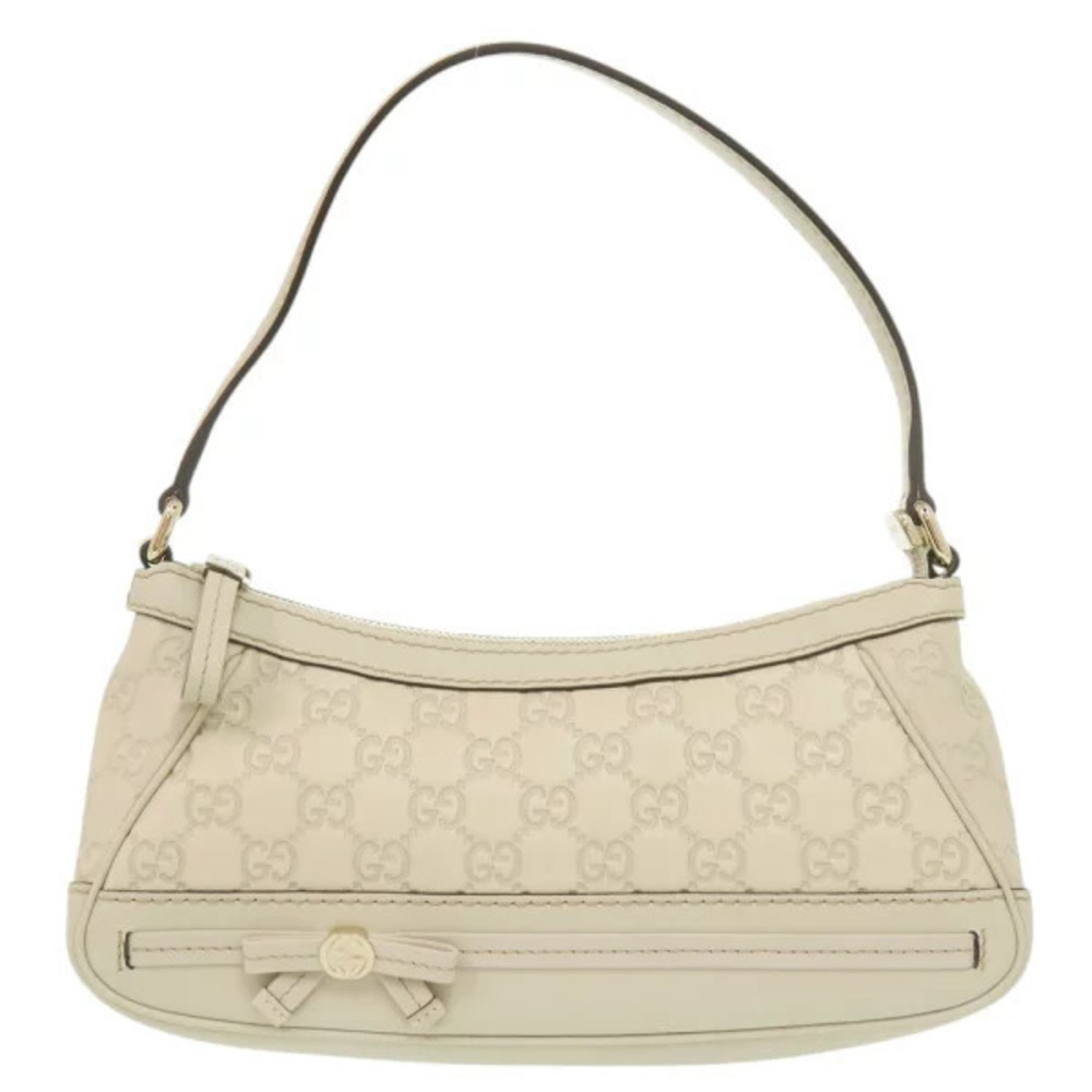 Gucci Guccissima Leather White Shoulder Bag